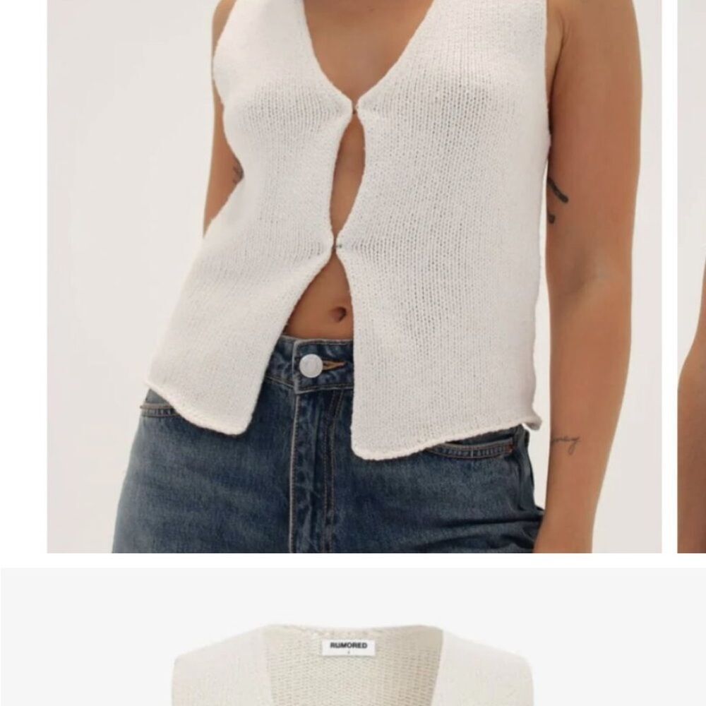 Rumored Prince Street Top Small Beige Ecru nwt in packaging